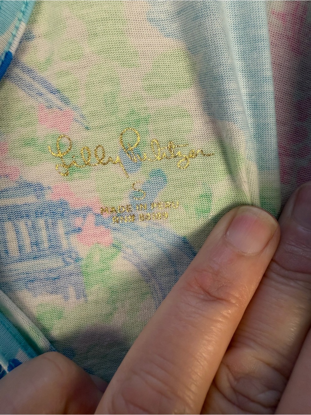 Lilly Pulitzer Lilly Loves DC Kristen Swing Dress Small Blue & Pink - Picture 2 of 9